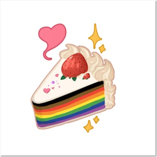 LGBTQIA+ slice of a cake Posters and Art